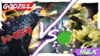  HULK vs GODZILLA .- THE FIGHT / 3D ANIMATION