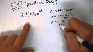 Exponential Growth and Decay Formulas