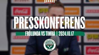 Presskonferensen efter Frölunda - Timrå