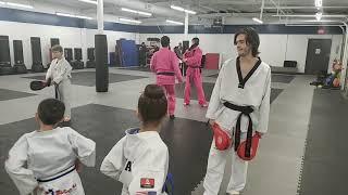 Kinsley training for 2020 AAU at budokai academy of martial arts