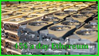 This mining rig makes 45$ a day mining Ethereum currently.