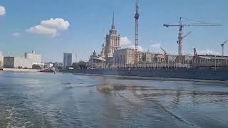 Речной электробус Москвы. Порт "Киевский" - Порт "Сердце Столицы". 6 августа 2023г.