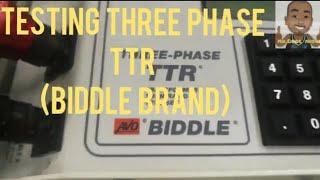 TESTING THREE PHASE TTR (BIDDLE BRAND) repaired by DYNAMICS CIRCUIT TECHNOLOGY PHILS. Inc