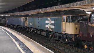 37706 with 47847/47843/37685/37518 6z47 Worksop Down Yard - Carnforth Steamtown, 10th March 2025