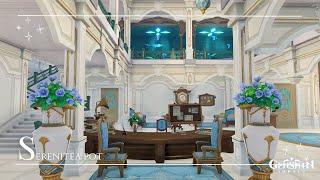 INDOOR FONTAINE BUILD! (w/ ID ) || Mondstadt Mansion || Genshin Impact #genshinimpact #sereniteapot