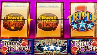 Triple Cherry VS Triple Stars and a SHOCKING JACKPOT! I didn't know how much I won!