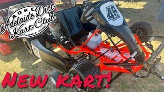 1st race meeting in the new JFK Dirt Kart chassis #dirtkart #gokart #speedway #sendit