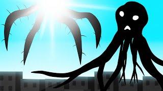 SKY SCREAMER VS SKY TENTACLES! Trevor Henderson Giants Battle! Cartoon Animation