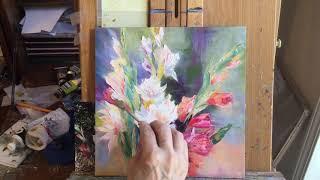 Aunt Charlotte’s Gladiolus at dailypaintworks