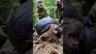 Wild animal stuck with giant snail — rescue team rushes in #animalrescue  #wildliferescue