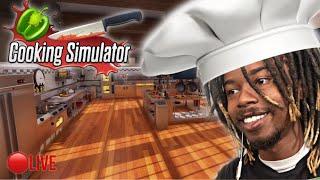 COOKING SIMULATOR LIVE! PLAYTHROUGH PART 1!! MY FIRST AS A CHEF!!