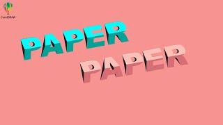 How to Create Paper Cut Text in CorelDRAW | CorelDRAW Tutorial | 3D Text Typography