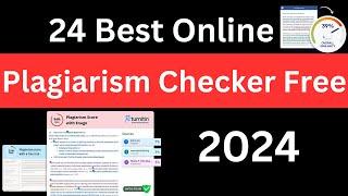 How to check plagiarism | 24 Best Online Plagiarism Checker Free | 2024