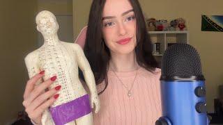 ASMR acupuncture doll massage (tapping & scratching) 
