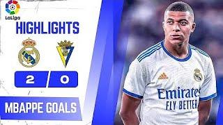 kylian mbappe first goal for real madrid vs cadiz