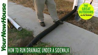 How to Run Wires or Drainage Under a Sidewalk or Driveway - The Great Outdoors