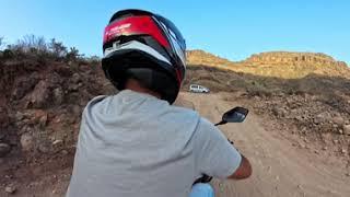 VR HD | POV | Climbing to Ayagaures | Gran Canaria | Macbor Montana XR1 EVO