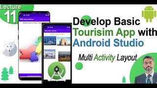 How to Create a Tourist App in  Android Studio | Android Activity | OnClick Listener in Java | L-11A