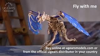 Windstorm Dragon от Ugears - деревянный конструктор, сборная модель 3D пазл