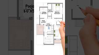 36 x 38 HOUSE PLAN II 2BHK First floor plan II #myhousedesign #viral #trending #explore