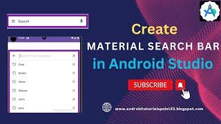 Material Search Bar in Android Studio || Material UI