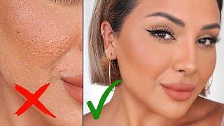 HOW TO MAKE MAKEUP LOOK SMOOTH ON TEXTURED SKIN | NINA UBHI