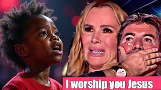 incredible 8-Year-Old singing worship song on agt stage goodness of God