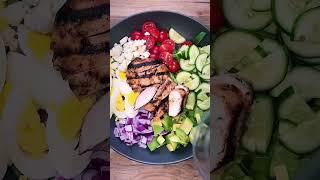 Grilled chicken Cobb salad with homemade dressing.  #easysaladrecipes #cobbsalad #saladrecipes