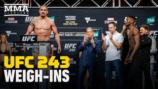 UFC 243 Official Weigh-In Highlights - MMA Fighting