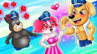 Love Triangle Drama: Dobie’s Jealous of Sheriff Labrador! - Sheriff Labrador Animation