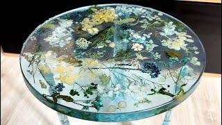 MAKE a Stunning Resin Table with Dried Flowers at HOME