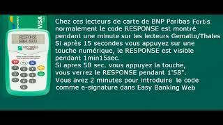 Montrer code RESPONSE plus longtemps sur lecteur de carte BNP Paribas Fortis 02-2024