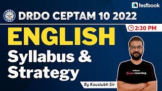 DRDO CEPTAM 10 English Syllabus 2022 | Important Topics for DRDO STA B & Technician | Kaustubh Sir