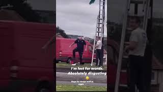 Happened in Slough a man takes down a Palestine flag. #shorts  #Slough #palestineflag