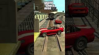 EXITING CAR BEFORE TRAIN HITS GTA EVOLUTION @TomsGTACenter  #gta #gtav #gta5 #gta4 #gtasanandreas