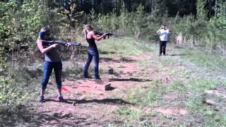 Girls Shooting HK G3 and FN FAL