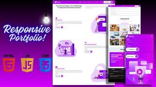 Create A Responsive Portfolio Website Using HTML CSS & JavaScript | Step-by-Step Tutorial