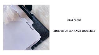 Monthly Finance Routine