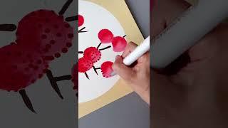 The lychees suitable for kindergarten children are simple and beautiful. Try children's painting