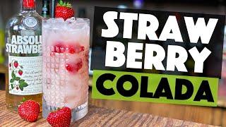 Absolut Strawberry & Coconut Cocktail | Easy Cocktail to make at Home Bar | Steve the Barman