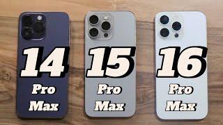 iPhone 14 Pro Max vs iPhone 15 Pro Max vs iPhone 16 Pro Max