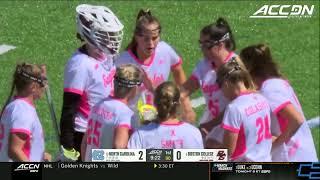 North Carolina vs  Boston College women's college lacrosse 2024