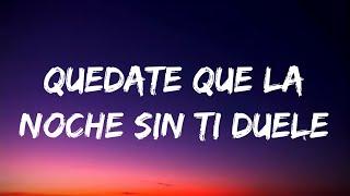 Quedate que la noche sin ti duele (Letra/Lyrics)