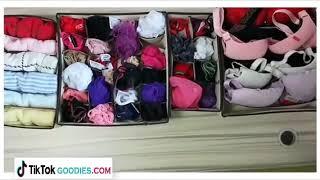 Tiktok Clothing Underwear Bras Panties Drawer Organiser Storage Box