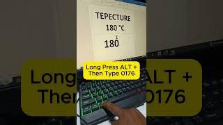 Degree Symbol in MS Word #tricks #learning #computer #msoffice #typing #shorts #keyboard