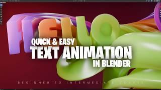 Animating Text In Blender