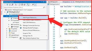 How to add reference in visual studio 2022 | How to add reference in visual studio