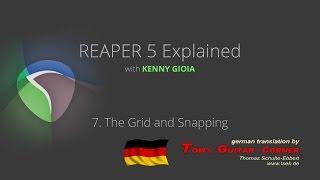 REAPER 5 Tutorials (007) - Das Raster & Einrasten