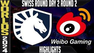 TL vs WBG Highlights | LoL Worlds 2024 Swiss Stage Day 2 Round 2 | Team Liquid vs Weibo Gaming