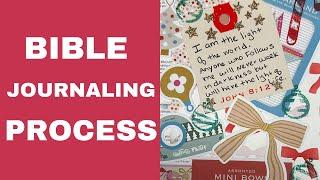 Bible Journaling Process | Illustrated Faith Advent | Mixed Media Bible Journaling